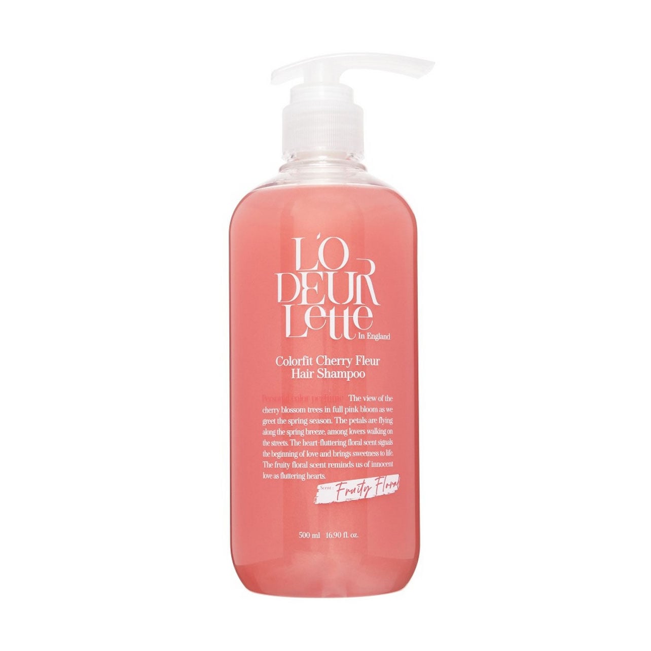Шампунь для волосся L'Odeurlette In England Colorfit Cherry Fleur Hair Shampoo, 500 мл